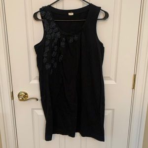 Black cotton J Crew shift dress